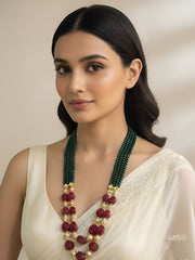 Designer Semi Precious Long Handcrafted Gemstone Beaded Necklace