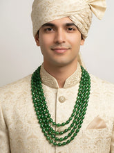 Multi Layered Semi Precious Green Jade Beads Necklace For Men And Women