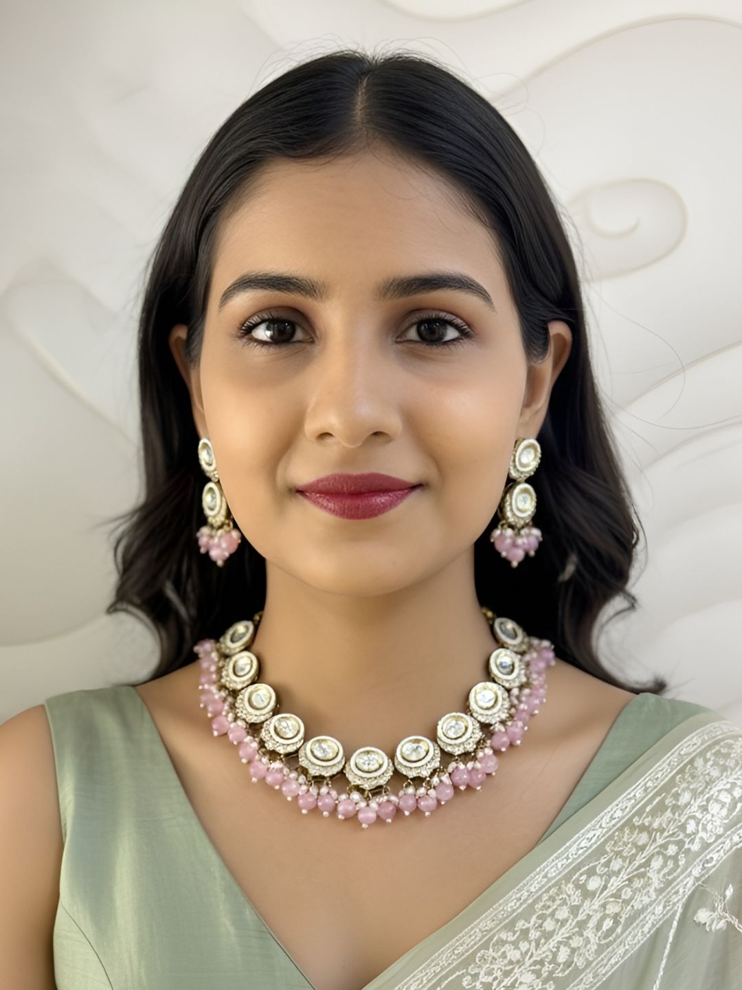 Veronica Women Victorian Polki Necklace Set | Victorian Jewellery