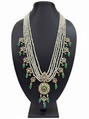 Designer Maharaja Look Indian Grooms Sherwani Jewellery | Layered Pearl Grooms Necklace