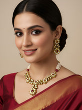 Traditional Gold Plated Kundan Choker Necklace Set For Weddings