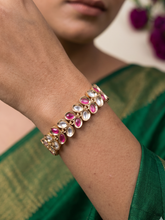 Gold Plated Polki Kundan Gajra Bracelet For Women | Wedding And Festive Wear Indian Bracelet