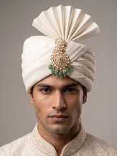 Traditional Rajputi Look Kundan Polki Kalangi For Safa | green Kalgi For Turban