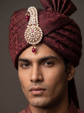 Royal Kundan Polki Kalangi For Groom | Traditional Wedding Safa Kalgi Brooch