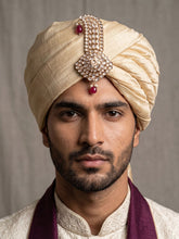 Designer Kundan Kalangi For Groom | Royal Safa Kalgi For Turban | red Pagdi Brooch