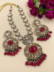Shanaya Designer Antique Victorian Polki Necklace For Weddings