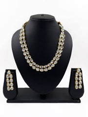 Shivali Uncut Polki Kundan Short Necklace For Weddings By Gehna Shop Choker Necklace Set