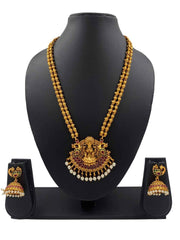 South Indian Goddess Lakshmi Temple Jewelry Necklace For Women