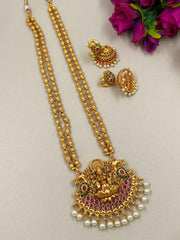 South Indian Goddess Lakshmi Temple Jewelry Necklace For Women