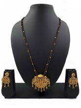 South Indian Temple Design Golden Long Magalsutra Necklace Set By Gehna Shop