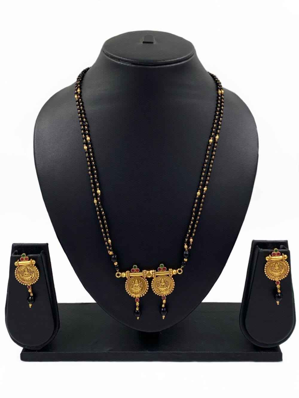 Traditional Antique Gold Plated Lakshmi Coin Mangalsutra For Women By Gehna Shop