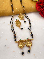 Traditional Antique Gold Plated Lakshmi Coin Mangalsutra For Women By Gehna Shop