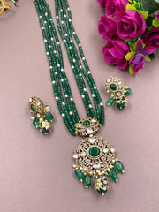 Traditional Antique Polki And AD Pendant Necklace For Women Victorian Necklace Sets