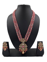 Traditional Antique Polki And AD Pendant Necklace For Women Victorian Necklace Sets