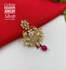 Traditional Designer Gold Toned Party Kundan Fashionable Earrings Kundan Earrings