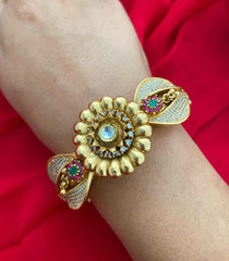 Traditional Gold Plated Antique Kada Bangle Bracelet