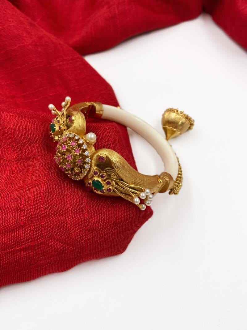 Traditional Gold Plated Antique Kada Bangle Bracelet