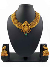 Traditional Gold Plated Goddess Lakshmi Coin Necklace Set For Ladies By Gehna Shop