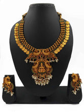 Traditional Gold Plated Goddess Lakshmi Temple Necklace Set For Ladies By Gehna Shop