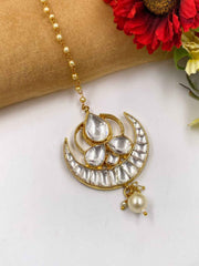 Traditional Gold Plated Jadau Kundan Maang Tikka For Women By Gehna Shop