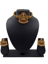 Traditional Gold Plated Lakshmi Choker Set For Ladies By Gehna Shop