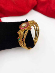 Traditional Gold Plated Openable Antique Kada Bangle For Ladies