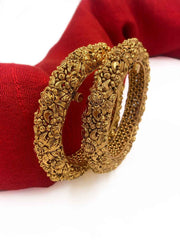 Traditional Gold Plated Unique Golden Nakshi Bangles For Women | Antique Bangles