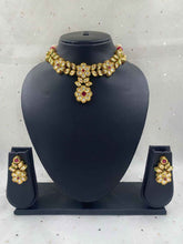 Traditional Golden Kundan Necklace Set For Weddings By Gehna Shop