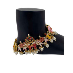 Traditional Handmade Meenakari Baraat Payal For Ladies