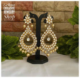 Traditional Handmade Pacchi Kundan Party Earrings For Ladies