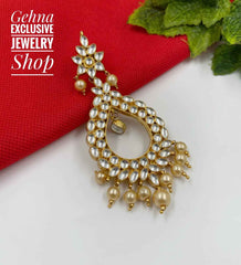 Traditional Handmade Pacchi Kundan Party Earrings For Ladies
