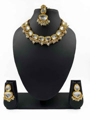 Traditional Kundan And Pearls Necklace Set For Women By Gehna Shop