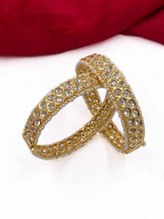 Traditional Kundan Polki Bangle Set By Gehna Shop
