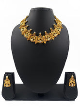 Traditional Light Weight Peacock Design Golden Necklace Set By Gehna Shop Temple Necklace Sets