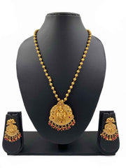 Traditional Lord Krishna Temple Design Long Necklace Set For Women By Gehna Shop