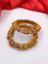 Traditional New Golden Kundan Bangles For Ladies By Shop Gehna