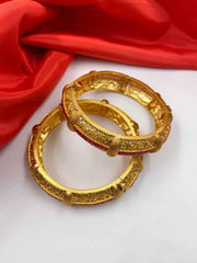 Traditional New One Gram Golden Bangles For Ladies By Shop Gehna