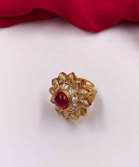 Traditional Rotating Kundan Finger Rings For Women By Gehna Shop
