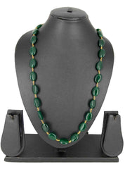 Traditional Semi Precious Green Jade Beaded Necklace