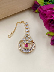 Traditional Simple Polki Kundan Maang Tikka For Weddings By Gehna Shop Maang Tikka