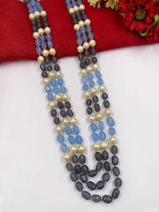 Triple Layered Semi Precious Jade Beads Necklace For Men And Women By Gehna Shop
