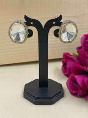 Two Tone Polish Victorian Uncut Polki Studs For Women By Gehna Shop