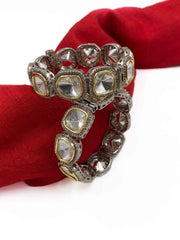 Victorian Uncut Two Tone Polish Polki Kundan Bangles For Weddings And Parties By Gehna Shop