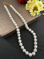 White Shell Pearls Beaded Necklace For Women By Gehna Shop