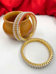 Zircon American Diamond Bangles By Gehna Shop (Set Of 4)