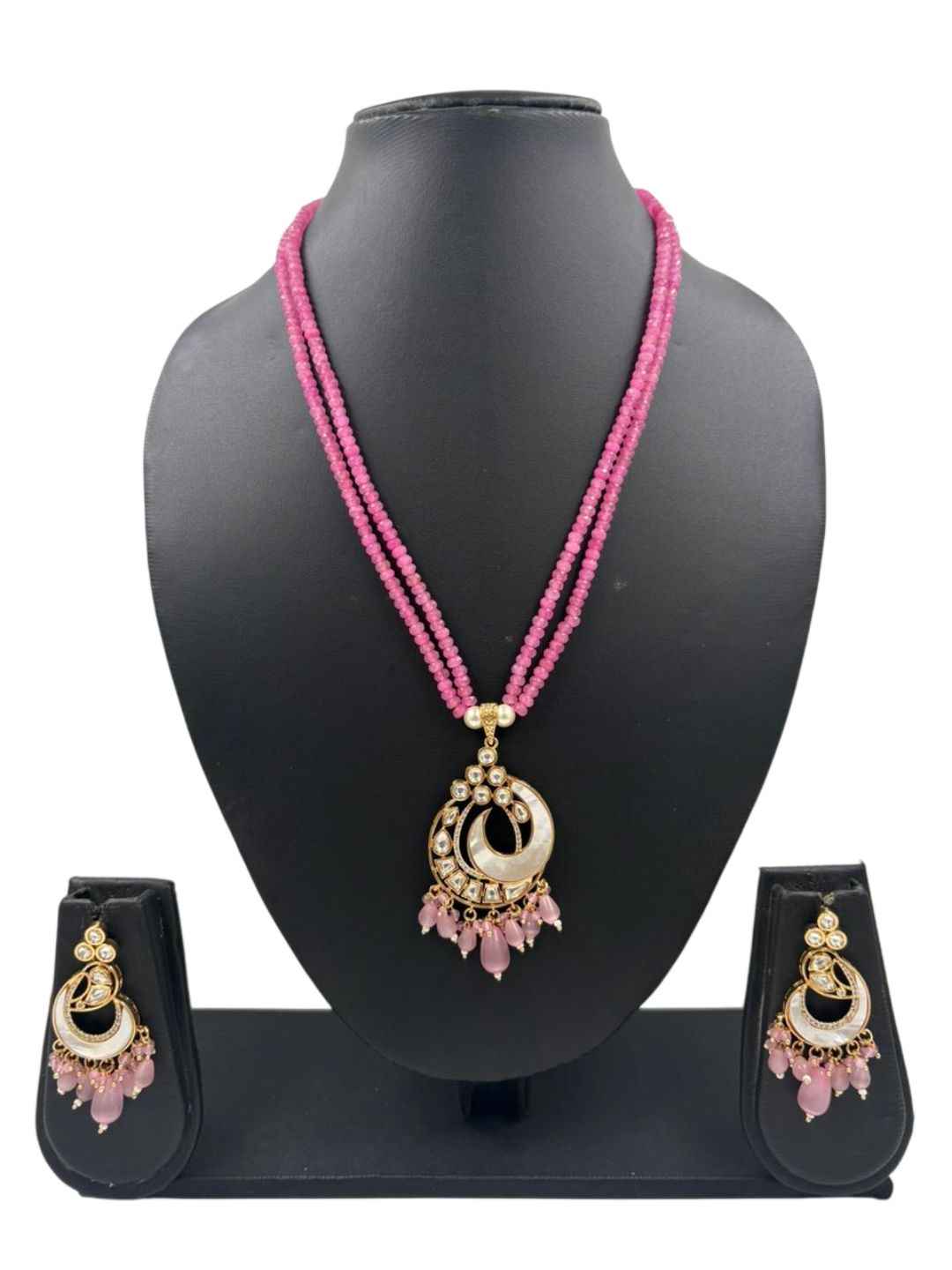 Elegant Kundan & Mother Of Pearl Necklace Set For Women - Wedding & Festive Wear Jewellery Set