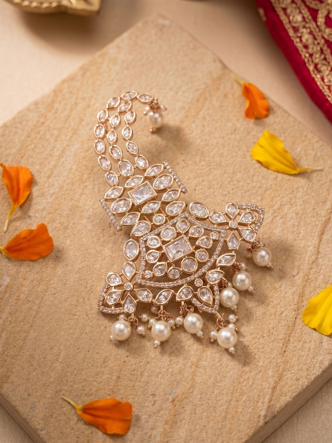 Traditional Kundan Polki Kalangi | Safa Kalgi | Turban Brooch For Men