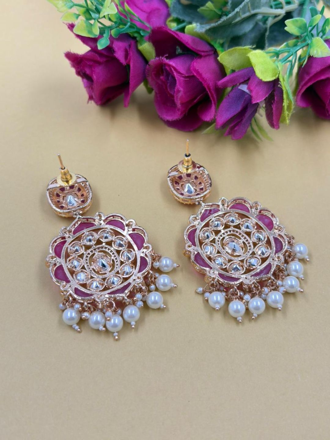 Traditional Kundan Stone Earrings for Women | Statement Earrings For Ethnic & Festive Wear