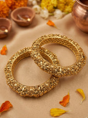 Traditional Gold Plated Unique Golden Nakshi Bangles For Women | Antique Bangles