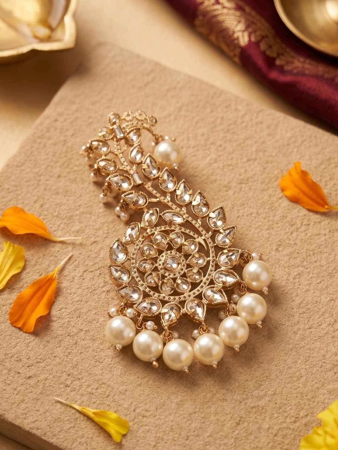 Traditional Rajputi Look Kundan Polki Kalangi For Safa | Kalgi For Turban